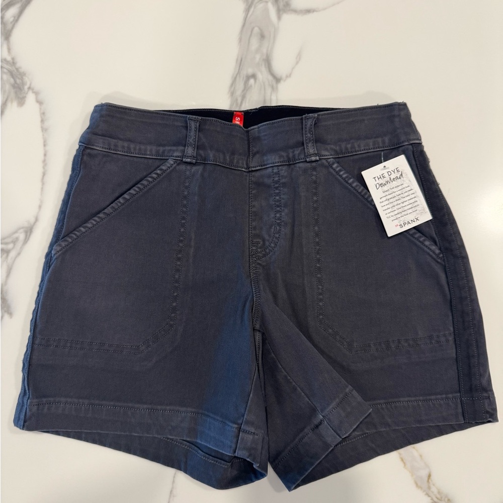 SPANX Black Twill Shorts